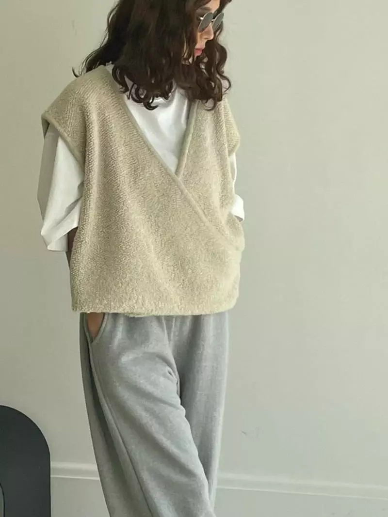 Paris Match - Korean Women Fashion - #womensfashion - Wrap Vest - 4