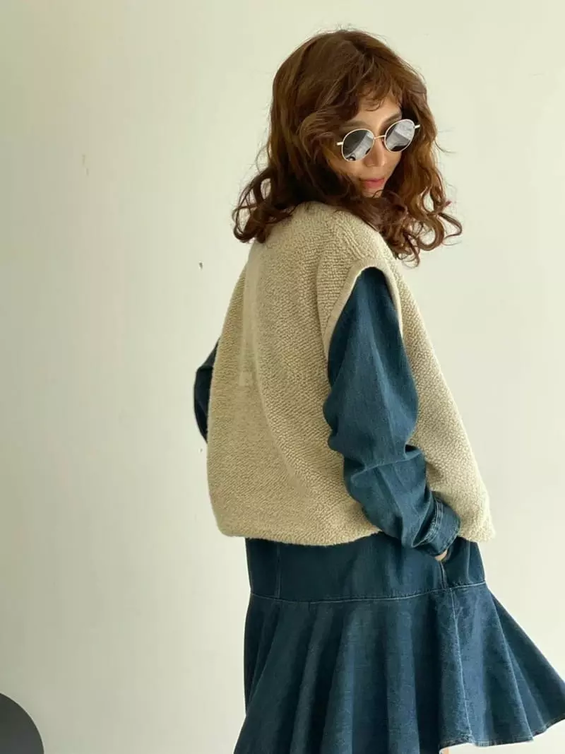 Paris Match - Korean Women Fashion - #momslook - Wrap Vest - 5