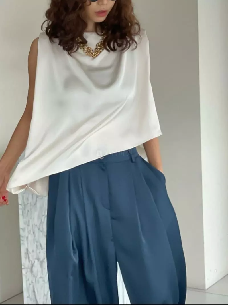 Paris Match - Korean Women Fashion - #momslook - Mirror Blouse - 8