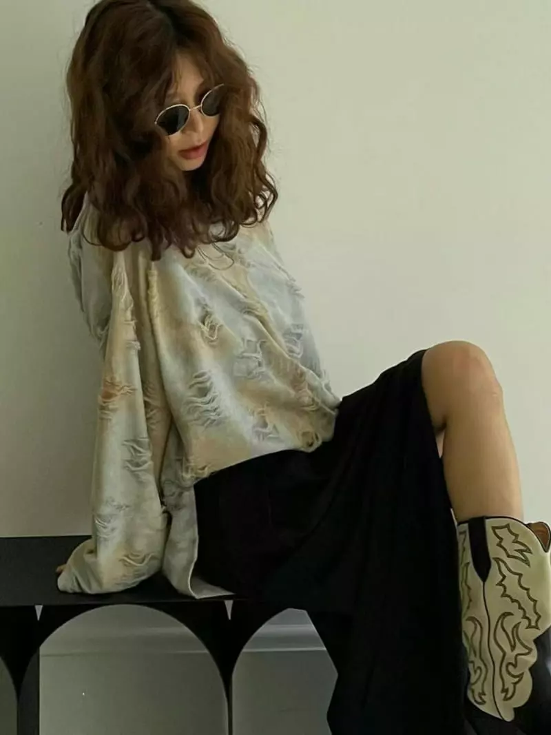 Paris Match - Korean Women Fashion - #vintagekidsstyle - Sprit Span Tee - 4