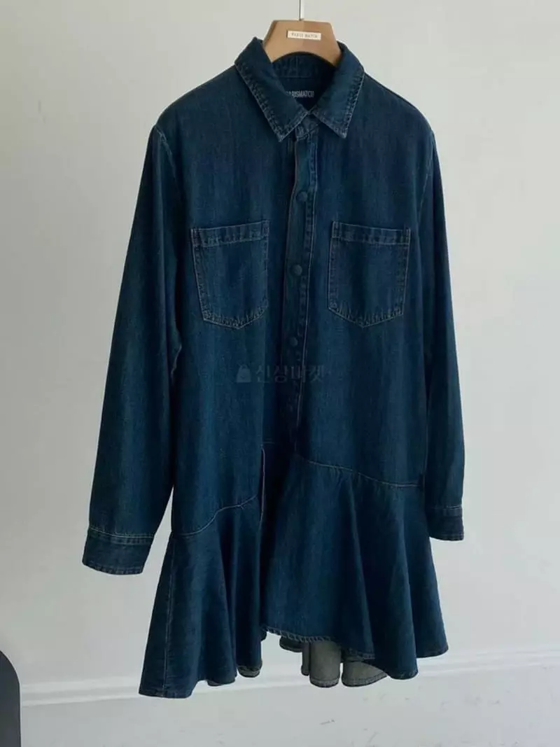 Paris Match - Korean Women Fashion - #restrostyle - Blare Denim One-piece - 5