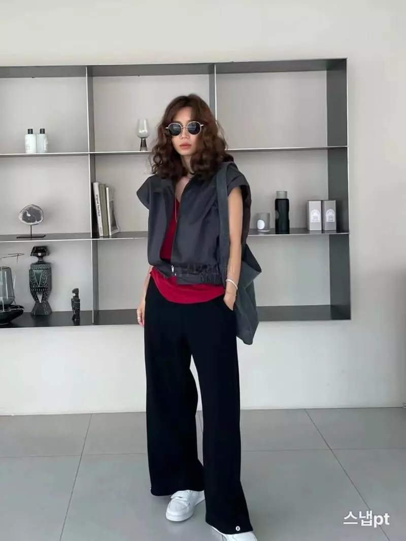 Paris Match - Korean Women Fashion - #restrostyle - Snap Pants - 3