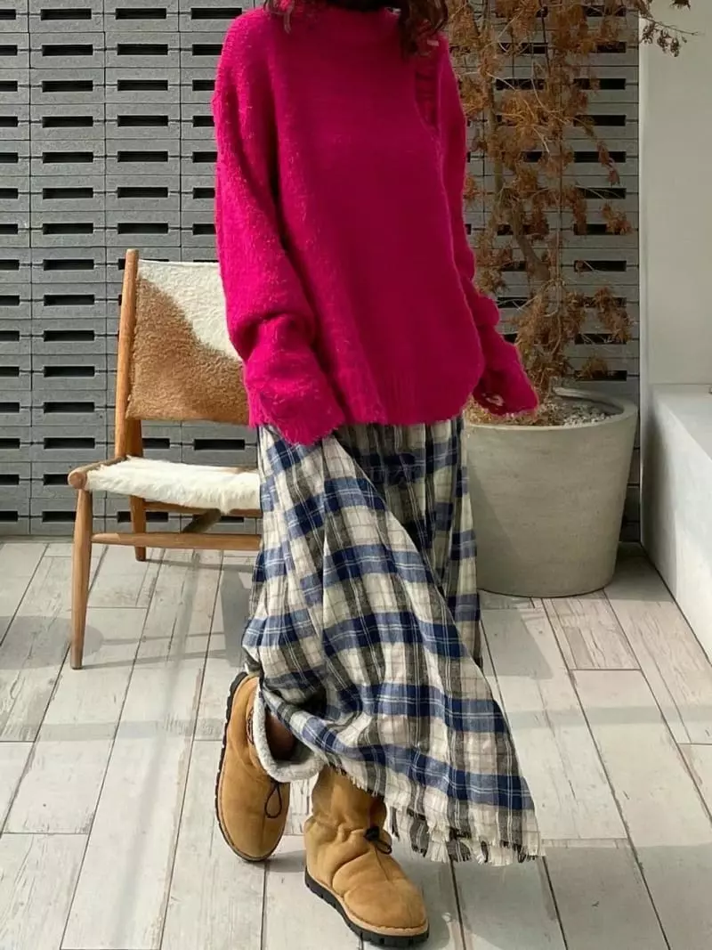 Paris Match - Korean Women Fashion - #restrostyle - Scal Knit - 2