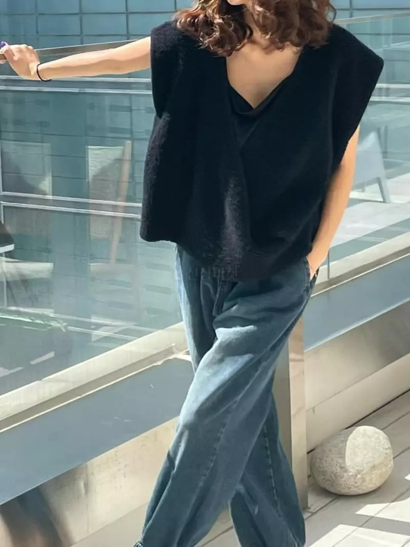Paris Match - Korean Women Fashion - #romanticstyle - Wrap Vest - 12