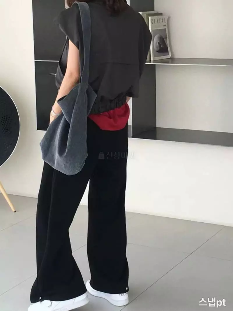 Paris Match - Korean Women Fashion - #restrostyle - Snap Pants - 4