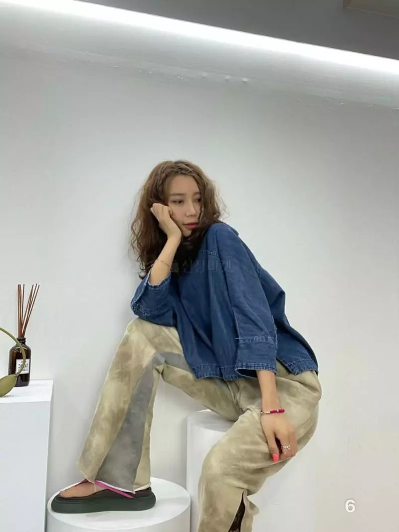 Paris Match - Korean Women Fashion - #thatsdarling - V Denim Shirt