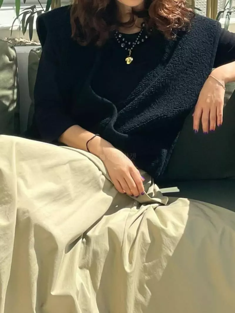 Paris Match - Korean Women Fashion - #vintageinspired - Wrap Vest - 8
