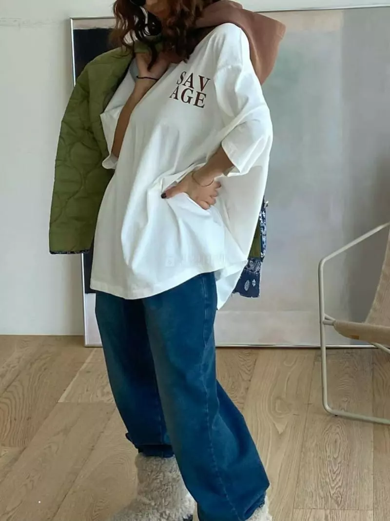 Paris Match - Korean Women Fashion - #vintageinspired - Savge Tee