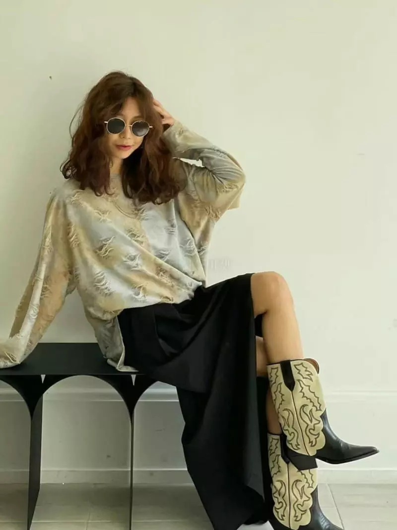 Paris Match - Korean Women Fashion - #vintagekidsstyle - Sprit Span Tee - 3