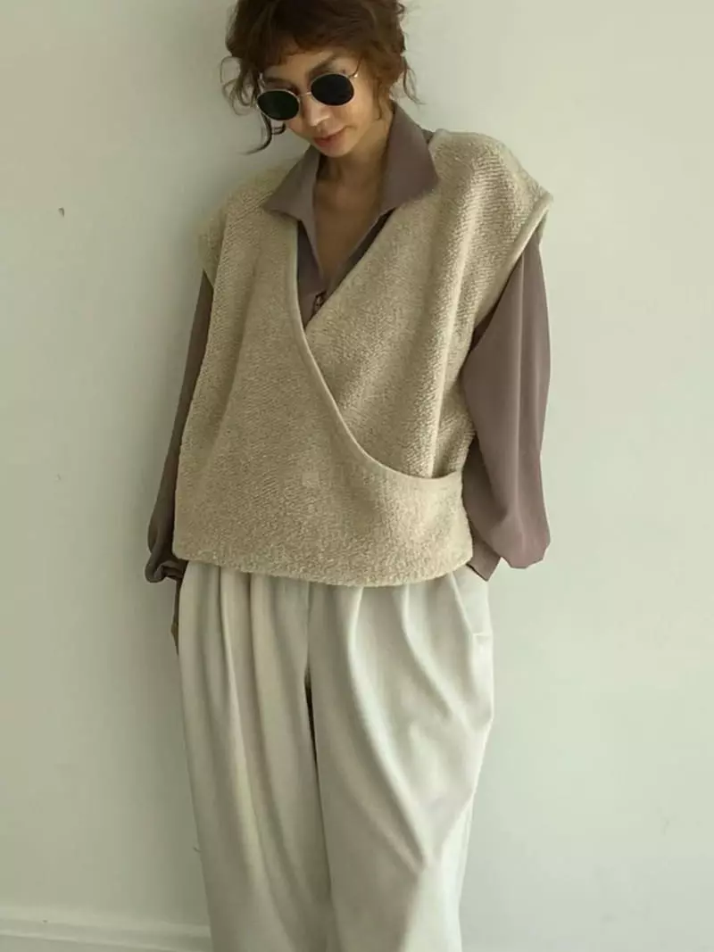 Paris Match - Korean Women Fashion - #womensfashion - Wrap Vest