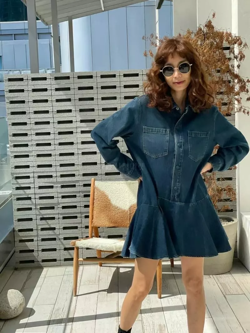 Paris Match - Korean Women Fashion - #womensfashion - Blare Denim One-piece