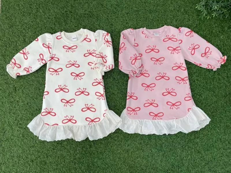 Party Pu - Korean Children Fashion - #Kfashion4kids - Ribbon Lace One-piece - 11