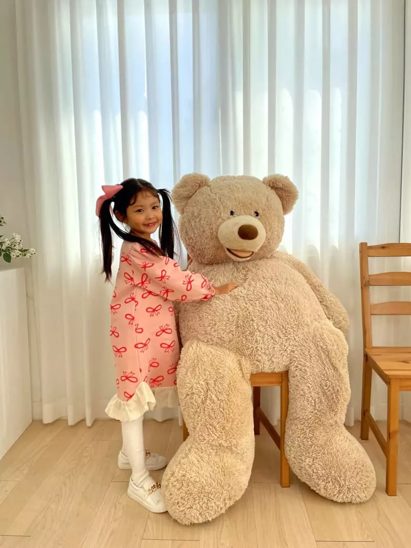 Party Pu - Korean Children Fashion - #designkidswear - Ribbon Lace One-piece - 5