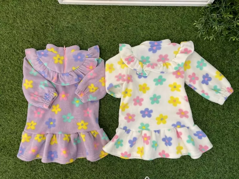 Party Pu - Korean Children Fashion - #fashionkids - Turtleneck Frill One-piece - 12