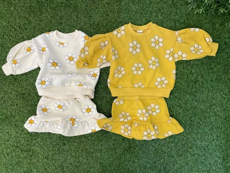 Party Pu - Korean Children Fashion - #kidsshorts - Daisy Skirt Set - 7