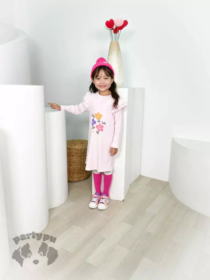 Party Pu - Korean Children Fashion - #todddlerfashion - Party Paint Span One-piece - 3
