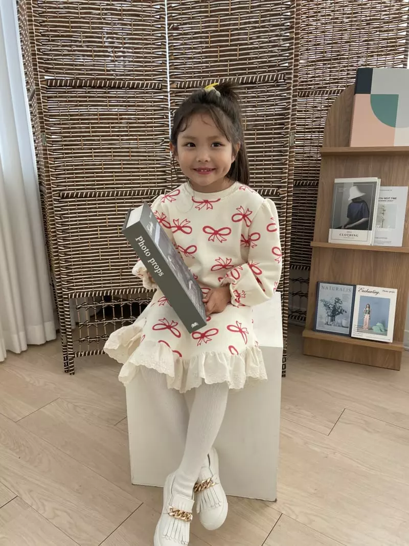 Party Pu - Korean Children Fashion - #toddlerclothing - Ribbon Lace One-piece