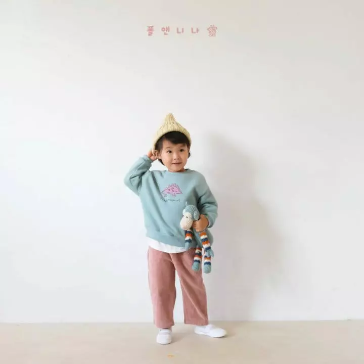 Paul & Nina - Korean Children Fashion - #Kfashion4kids - Stegosaurus Fleece Sweatshirt - 9