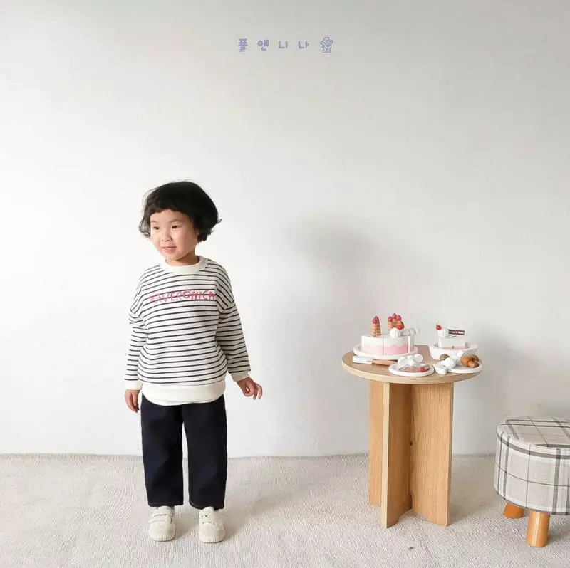 Paul & Nina - Korean Children Fashion - #childofig - Beroinica Stripes Fleece Tee - 11