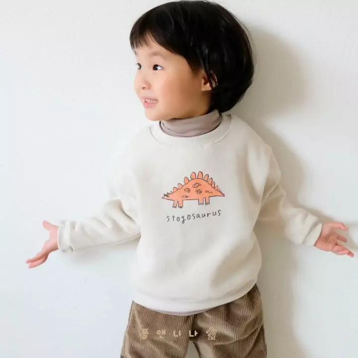 Paul & Nina - Korean Children Fashion - #designkidswear - Stegosaurus Fleece Sweatshirt - 3