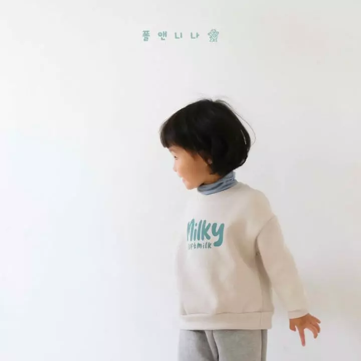 Paul & Nina - Korean Children Fashion - #designkidswear - Milk Fleece Sweatshirt - 2