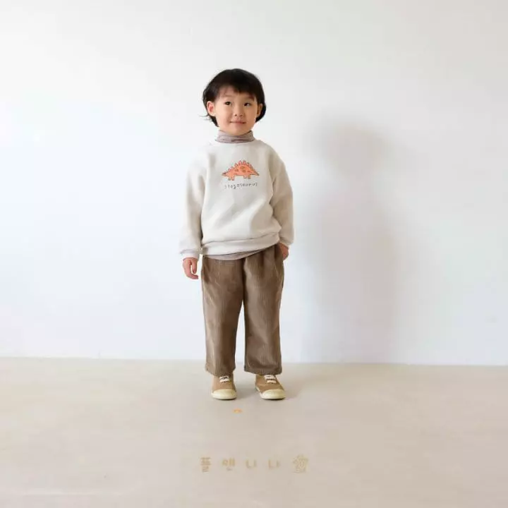 Paul & Nina - Korean Children Fashion - #fashionkids - Stegosaurus Fleece Sweatshirt - 5