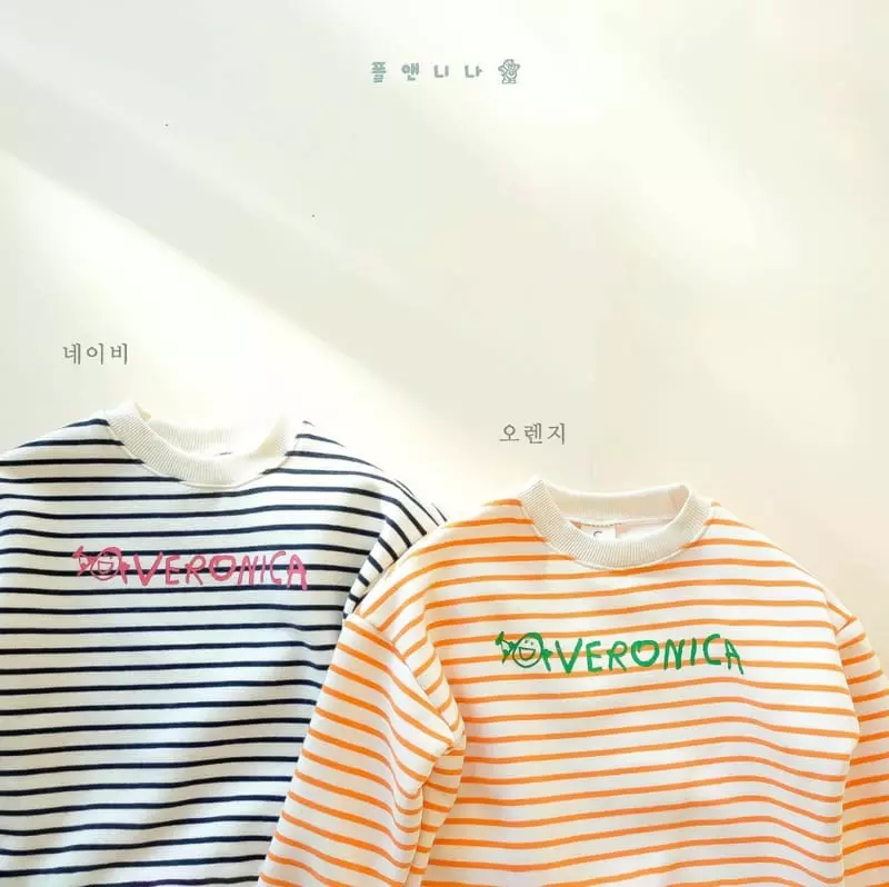 Paul & Nina - Korean Children Fashion - #fashionkids - Beroinica Stripes Fleece Tee - 2