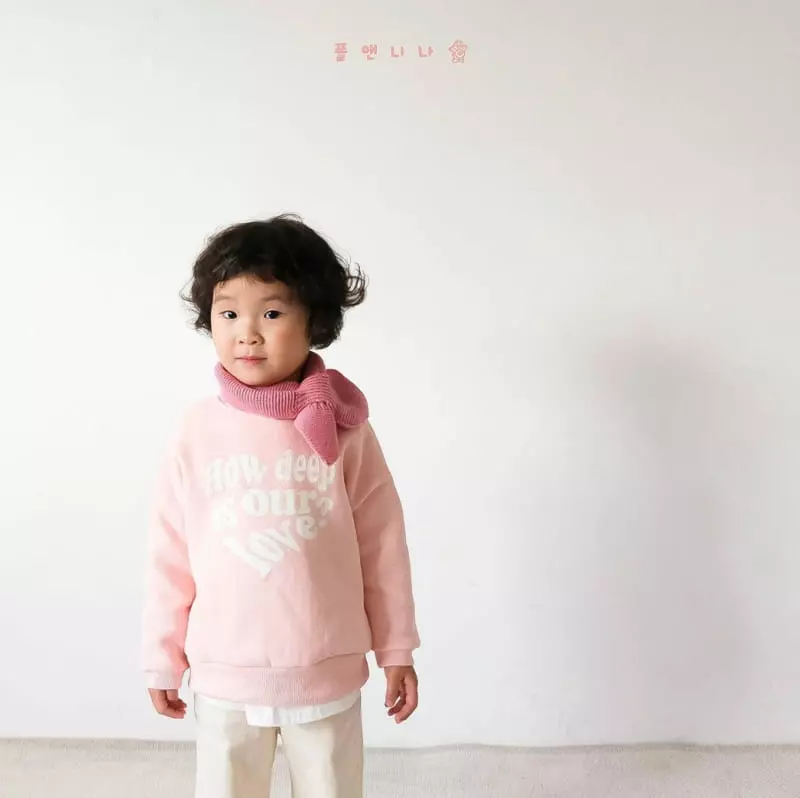 Paul & Nina - Korean Children Fashion - #kidsshorts - Heart Fleece Sweatshirt