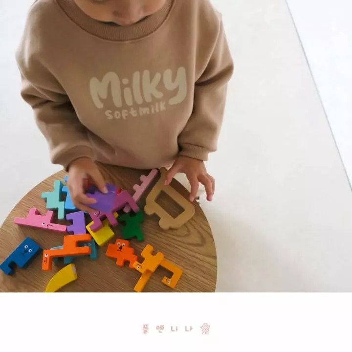 Paul & Nina - Korean Children Fashion - #kidsstore - Milk Fleece Sweatshirt - 6