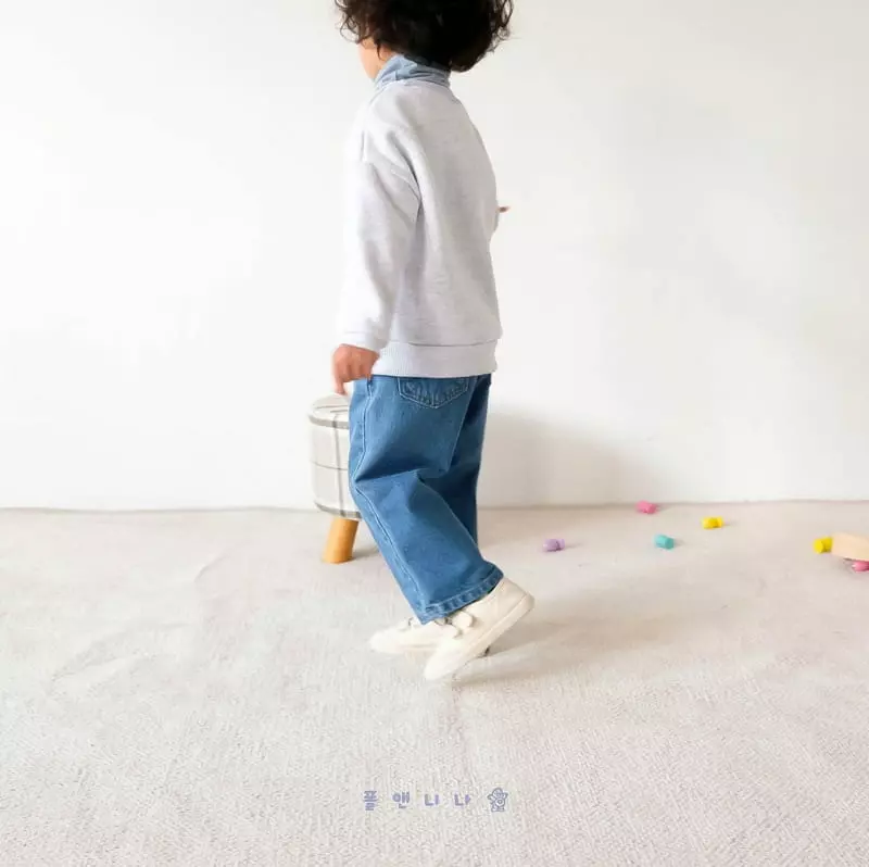 Paul & Nina - Korean Children Fashion - #kidsstore - Fleece Straight Jeans - 4