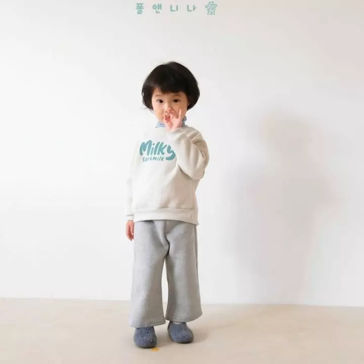 Paul & Nina - Korean Children Fashion - #littlefashionista - Signiture Double Fleece Pants - 7