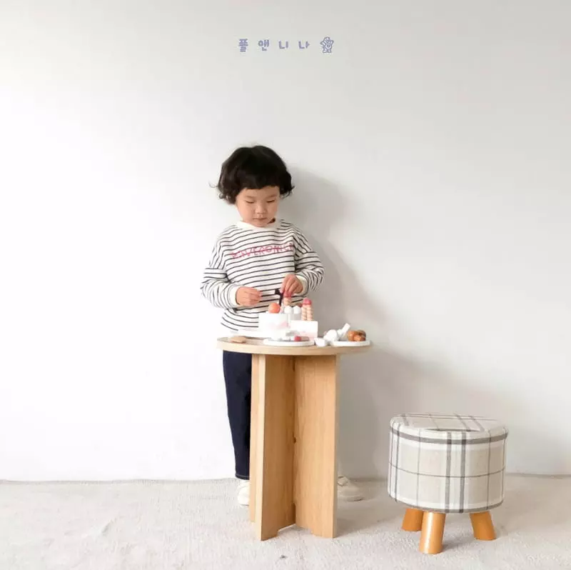 Paul & Nina - Korean Children Fashion - #littlefashionista - Beroinica Stripes Fleece Tee - 7