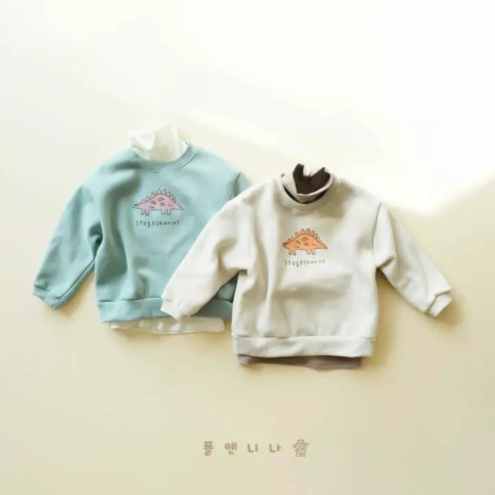 Paul & Nina - Korean Children Fashion - #magicofchildhood - Stegosaurus Fleece Sweatshirt - 11