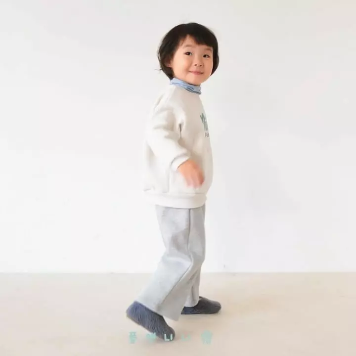 Paul & Nina - Korean Children Fashion - #minifashionista - Signiture Double Fleece Pants - 9