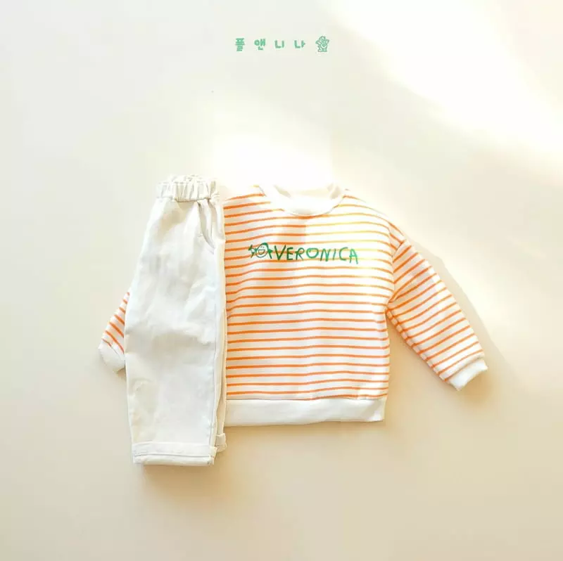Paul & Nina - Korean Children Fashion - #minifashionista - Beroinica Stripes Fleece Tee - 9
