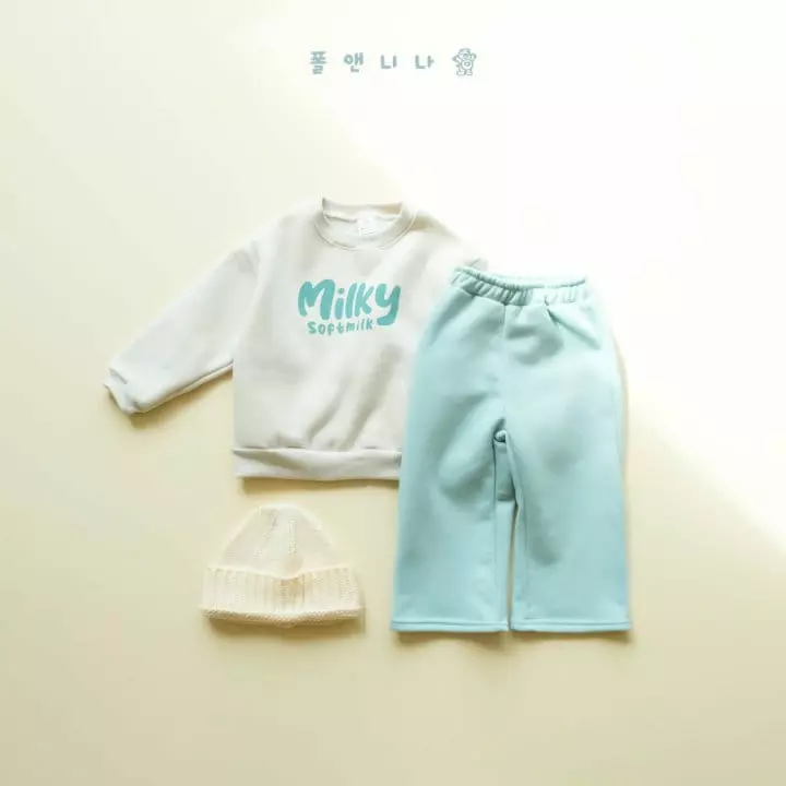 Paul & Nina - Korean Children Fashion - #prettylittlegirls - Milk Fleece Sweatshirt - 12