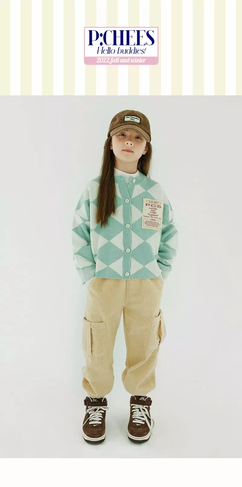 Peach-Cream - Korean Junior Fashion - #littlefashionista - Beini Jacquard Knit Cardigan
