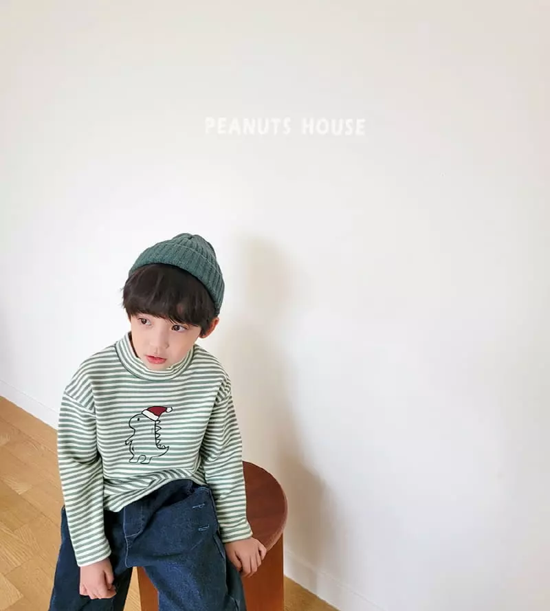 Peanuts - Korean Children Fashion - #Kfashion4kids - Santa Dino Tee