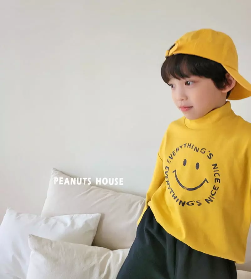 Peanuts - Korean Children Fashion - #childrensboutique - Smile Turtleneck Tee - 7