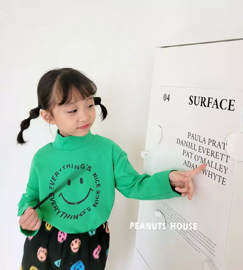 Peanuts - Korean Children Fashion - #kidsstore - Smile Turtleneck Tee - 12