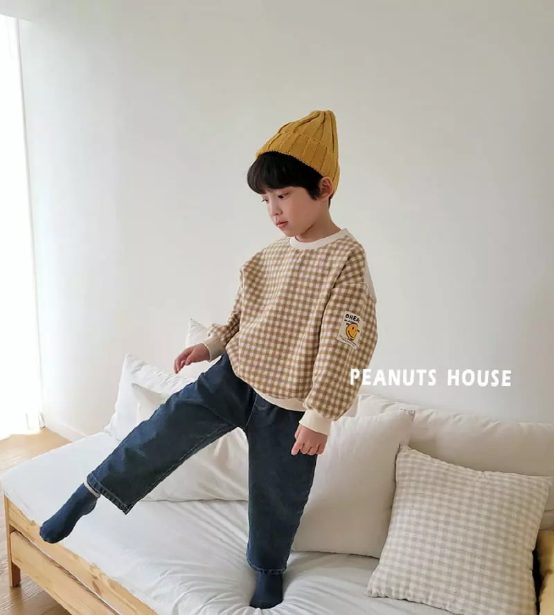 Peanuts - Korean Children Fashion - #kidzfashiontrend - Check Tee