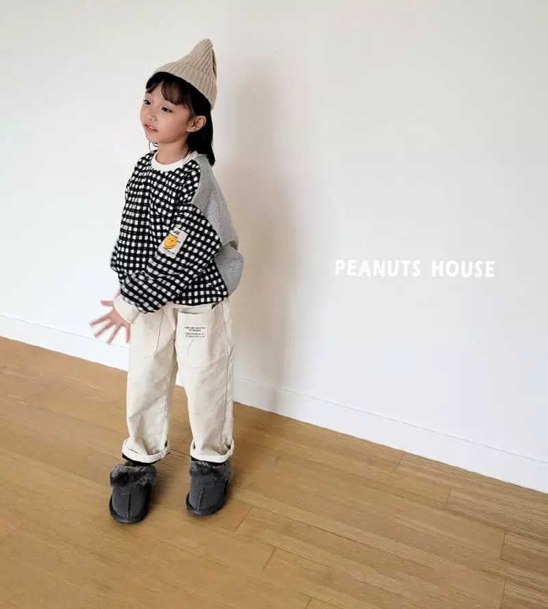 Peanuts - Korean Children Fashion - #littlefashionista - Check Tee - 4