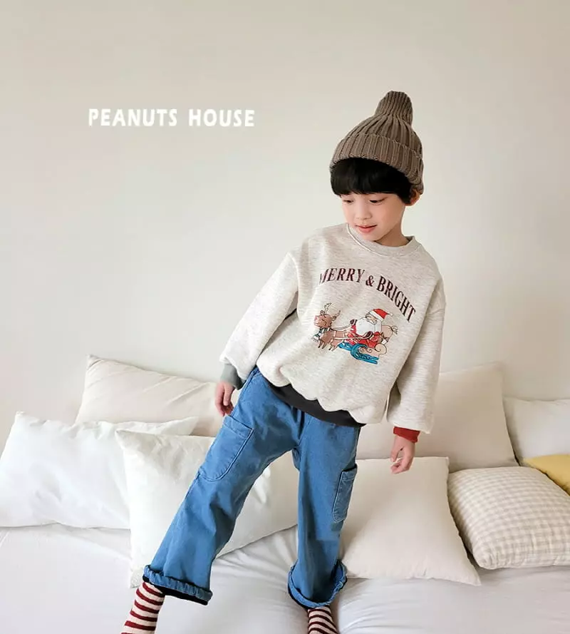 Peanuts - Korean Children Fashion - #minifashionista - Denim Bonding Pants