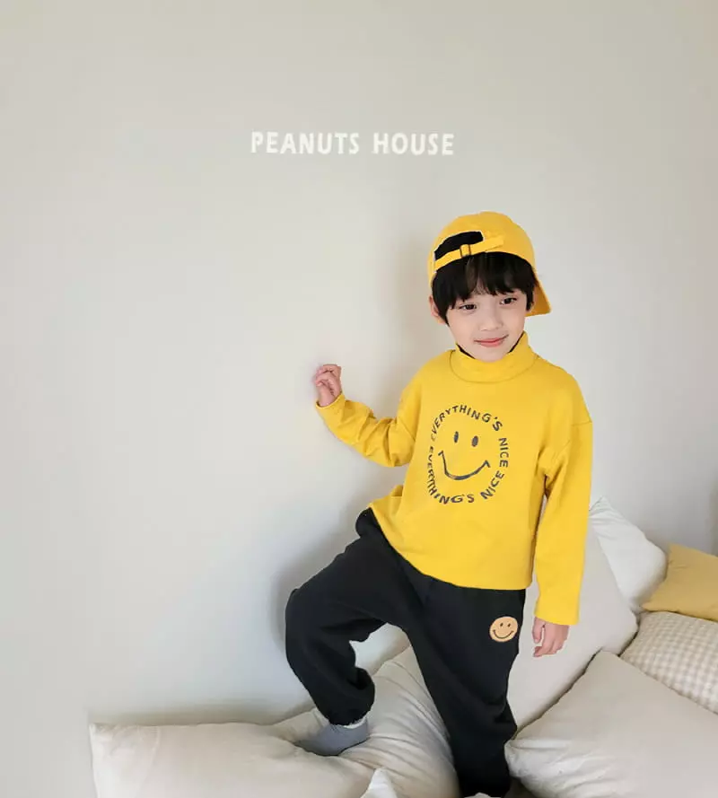 Peanuts - Korean Children Fashion - #minifashionista - Smile Turtleneck Tee