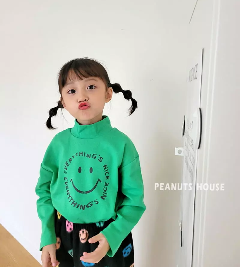Peanuts - Korean Children Fashion - #todddlerfashion - Smile Turtleneck Tee - 4