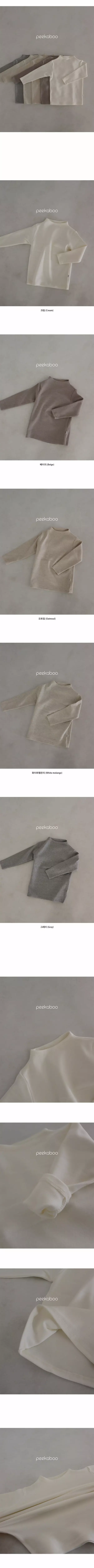 Peekaboo - Korean Children Fashion - #littlefashionista - Half Neck Tee - 3