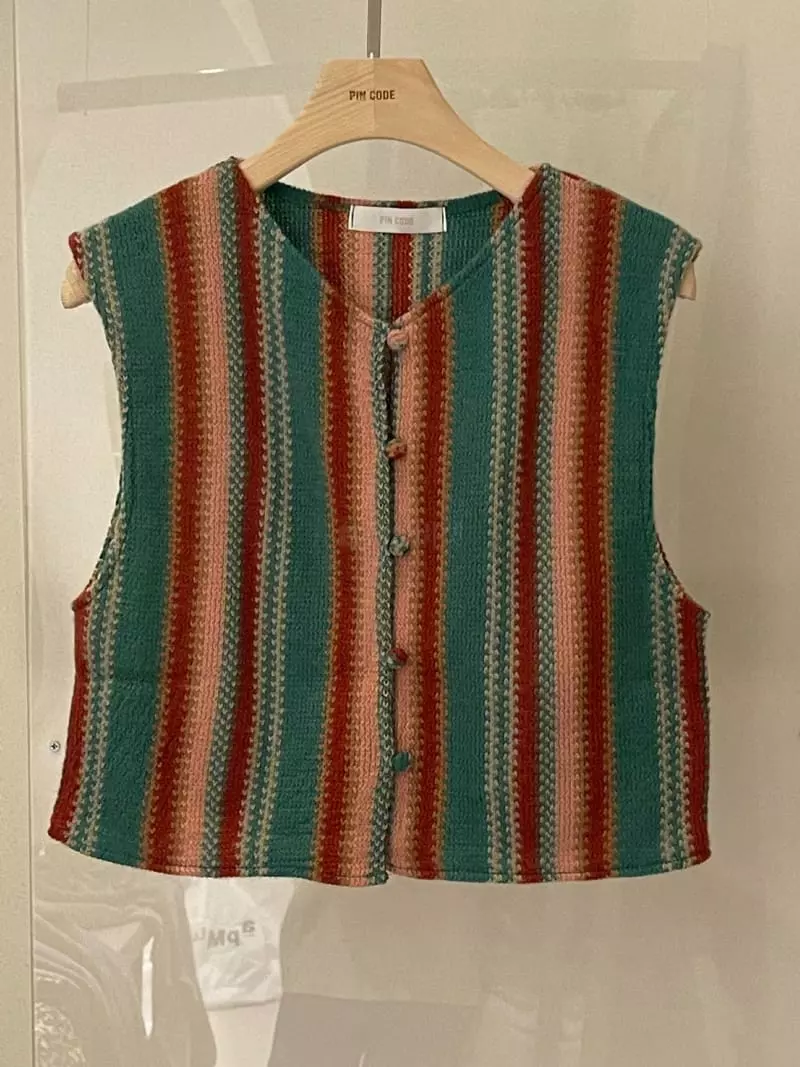 Pin Code - Korean Women Fashion - #momslook - Multi Vest