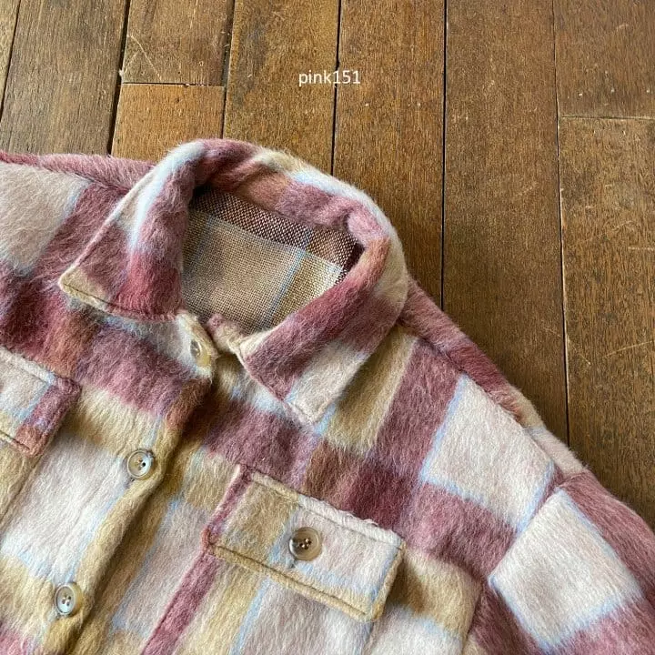 Pink151 - Korean Children Fashion - #childofig - Check Long Jacket - 3