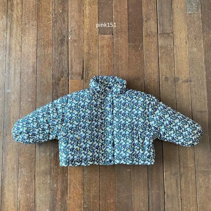 Pink151 - Korean Children Fashion - #childofig - Flower Crop Padding Jacket - 2