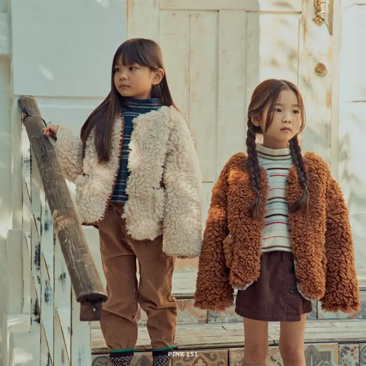 Pink151 - Korean Children Fashion - #childrensboutique - Fleece Rib Slim Pants - 12
